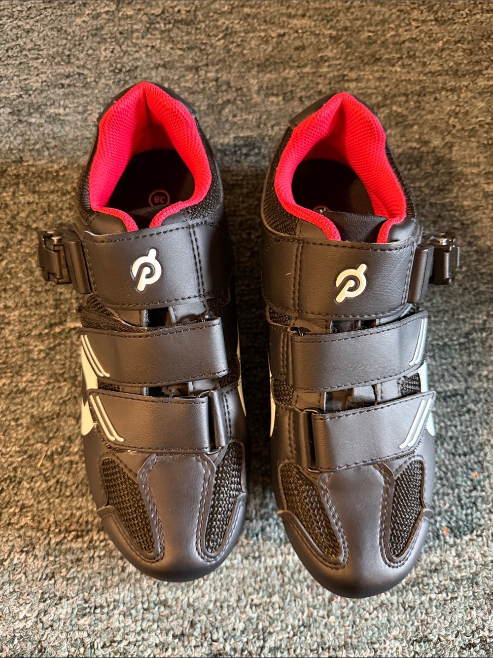 Peloton Black Cycling Shoes (Size 38)